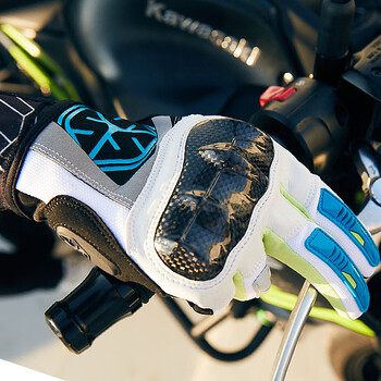 Scoyco motorcycle riding gloves four-season racing motorcycle carbon fiber anti-fall touch screen men's skylark mc122 (white) s