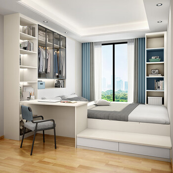 Sophia tatami bed cabinet customized for the whole house study desk bookcase wardrobe integrated cabinet tatami double bed reservation intention fee