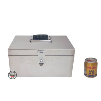 Stainless steel box with lock and thick seal box to store 304 piggy bank bills double lock money box tool box custom-made 30*20*15 single lock