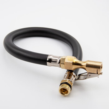 Changzhi car inflator joint air pressure gauge tire pressure gauge tube accessories tire inflation tube inflation head tire pressure gauge extension tube third generation replaceable head double-layer rubber black tube (12.5mm)