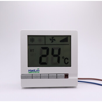 Thermostat t5200 three-speed switch fan coil lcd control panel white 7a