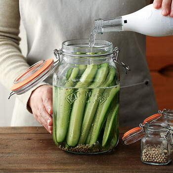 Kilner british kilner sealed jar glass jar with lid wine bottle fruit wine bottle lemon honey green plum wine pickle bottle 2000ml