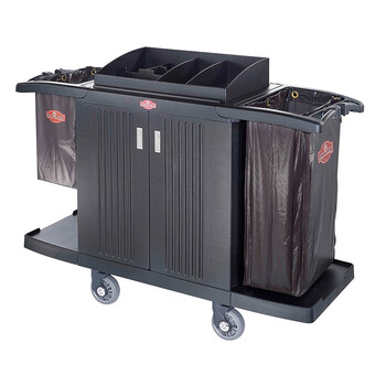 Huishan plastic guest cart room service cart hotel sorting and storage cabinet car linen cleaning trolley sfc-05 (with door)