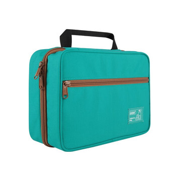 Goxgox travel toiletry bag, essential travel accessories storage bag for men on business trips, small peacock blue