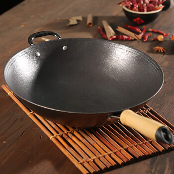 Fuyuankang free pot traditional old cast iron pot uncoated round bottom non-stick pot induction cooker gas stove universal