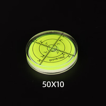 Mini level ruler round level universal level bubble balance ruler level high precision green light level bead 50x10mm