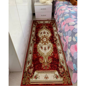 Yong huan no-tampering gold diamond velvet 3d bedroom carpet bedside carpet easy to clean carpet european style red 1 meter wide * 2 meters long