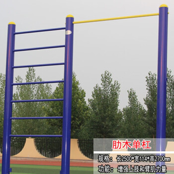 Boluoke horizontal bar parallel bar uneven bar outdoor outdoor school home community square outdoor fitness equipment path rib wood horizontal bar (column diameter 114mm)