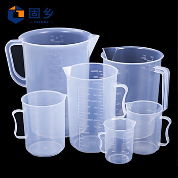 Guxiang transparent measuring cup with graduation cup high borosilicate plastic measuring cup 50/250/500ml measuring cup 1000/2000/5000 capacity cup (2000ml)