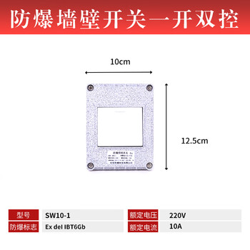 Anjia explosion-proof lighting switch sw-10 single control dual control bqm86 type 220v/380v one open dual control (86 type)