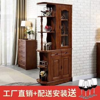 Chen fei furniture chinese-style living room cabinet new chinese-style solid wood partition cabinet storage cabinet multi-functional wine cabinet living room double-sided 810#
