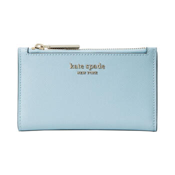 Kate spade luxury fashion brand women's wallet light blue leather simple fashion 11495977 morning sky os