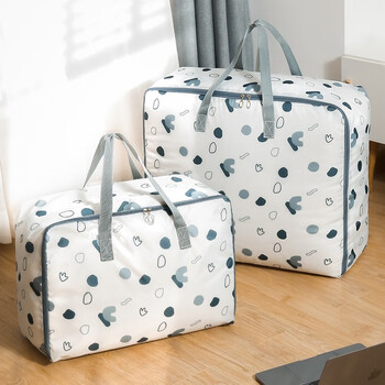 Yi zhi large-capacity storage bag extra large finishing quilt kindergarten quilt small clothing waterproof moving packing bag songlan 1 small size 50*35*22cm (3-5 pounds summer cool quilt)