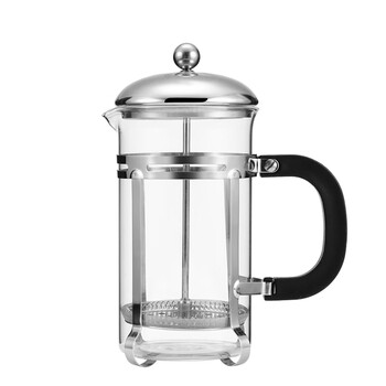 Du zhunyu french press pot hand-brewed coffee pot household french press pot heat-resistant tea maker filter cup 304 stainless steel tea filter natural color nb-821- 800ml
