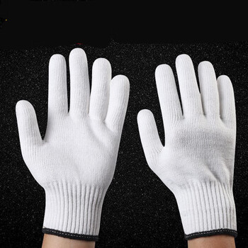 Thread gloves wholesale cotton thread and cotton yarn encrypted thickened wear-resistant construction site car repair breathable men's and women's labor protection protective gloves small size (for women) 10 pairs