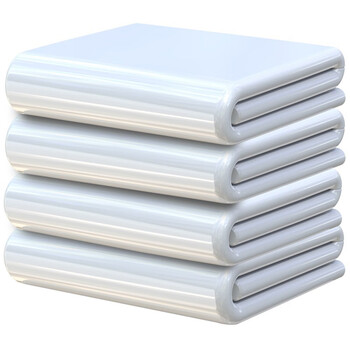 Large garbage bag large white transparent thickened extra large extra large extra thick plastic bag flat mouth storage dustproof wholesale white new material width 120* length 140* thickness 3