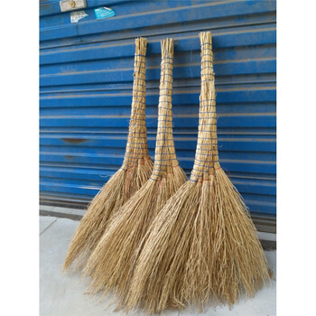 Iron broom, grass broom, sorghum branch, large iron broom, construction site broom, courtyard broom, bamboo handle broom, road buy 3