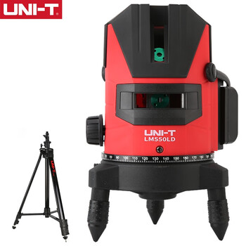 Uni-t green light level meter, high-precision strong light leveling meter, laser automatic line marking meter, indoor and outdoor lithium battery model lm550ld + tripod (can be marked with diagonal lines)