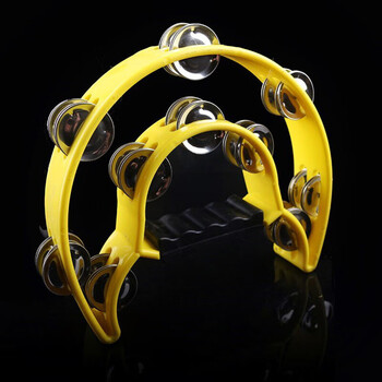 Shanbei is suitable for large metal sand drum percussion instruments ktv band tambourine accompaniment performance sand hammer adult iron sand drum large yellow rattle