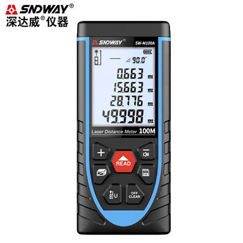 Sndway instrument sndway handheld infrared laser distance meter high-precision laser measurement room instrument indoor electronic distance meter sw-m100a 100 meter charging voice model