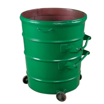 Huahao yuetian iron trash can outdoor sanitation trailer large iron bucket 360l iron trash can green 2.0 thick with lid