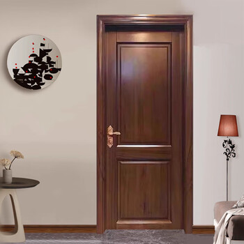 Solid wood door, bedroom door, oak painted door, walnut room door set, interior door, bathroom door, whole house customization, rubber wood painted door a