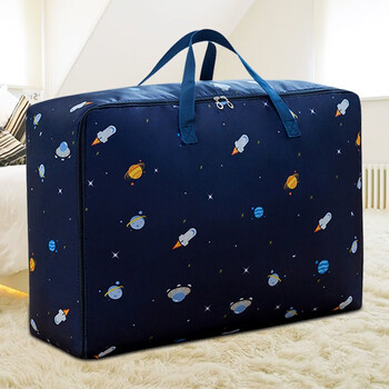 Jingxun oxford cloth moving bag waterproof luggage storage bag thickened quilt clothing storage organizing bag packing bag 75l+75l star map 2 pack 60*25*50cm
