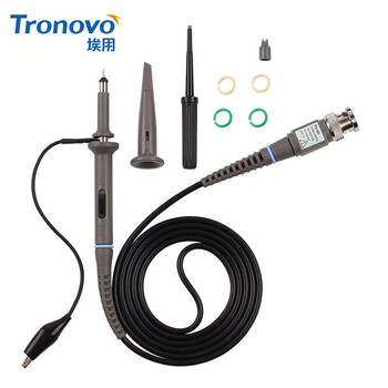 Axis oscilloscope probe 100m passive probe pen universal meter line 200m probe analog oscilloscope line gray classic 100mhz (t5100)