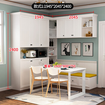 After the hustle and bustle, modern simple deck sideboard integrated wall-mounted home kitchen sideboard dining table combination storage cabinet g-230 style 1 1900*2000*2400 double door