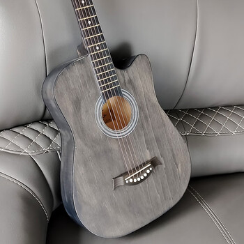 Lanzhiji (lanzhiji) single board 41-inch folk acoustic guitar for beginners, novices, boys and girls, entry-level bright guitar instrument, 41-inch beginner guitar - marble pattern