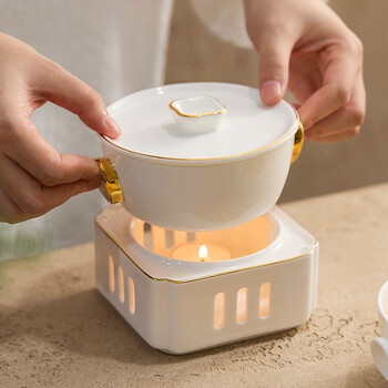 Jingchen soup cup candle heating wing cup buddha jumps over the wall insulated double-ear stew bowl bowl with lid stove wing soup bird's nest cup phnom penh billy cup with stove