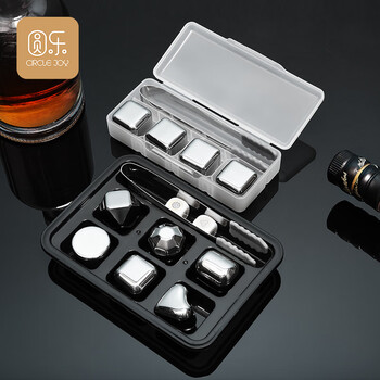 Yuanle 304 stainless steel quick-frozen ice cubes, ice cube mold, 6 colorful pieces