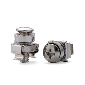 Jinggong (jinggong) jinggong crown screws crown three combinations cabinet screws and nuts cabinet screws crown screw set m6x20 (screws + nuts) nickel plated 10 sets