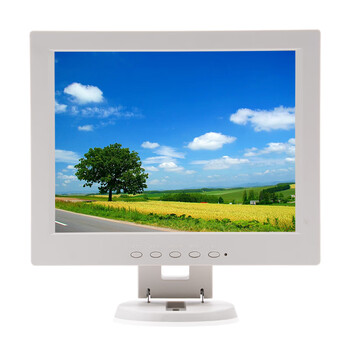 12-inch led backlit front-screen lcd monitor computer cash register monitor 12-inch white quasi-new