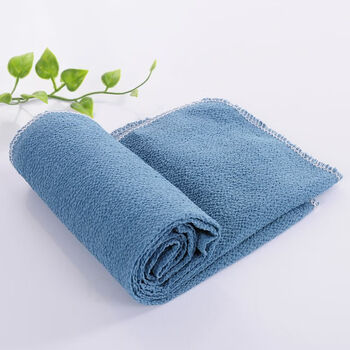 Qinkai la back long single-layer coarse sand bath towel cloth for back rub and back rub bath towel, back rub magic tool for bathing back and back rub strip 1 piece (blue)