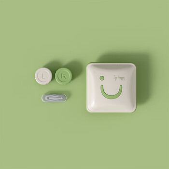 Eyehappy biscuit contact lens cleaner electric contact lens box fully automatic cleaning machine high-frequency vibration flushing instrument compact and portable long battery life small biscuit