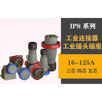Industrial connector socket female 3p+ground/63a/363ru6/10095947/ip44 /ip44