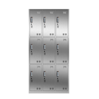 Jingku kinkoccl201 stainless steel nine-door storage cabinet 9-door industrial equipment cabinet workshop tool classification storage cabinet