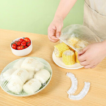 Hejun plastic wrap cover disposable household plastic wrap cover plastic wrap cover plastic bag household bowl lid elastic mouth 100 pieces