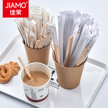 Jiamo stirring stick disposable coffee stirring stick independent pack wooden coffee stirring stick 14cm 300 count