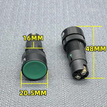 Lathe machine tool rapid advance and removal tool start and stop button shenyang dalian cacd614050cw6163 switch small green 20.5mm
