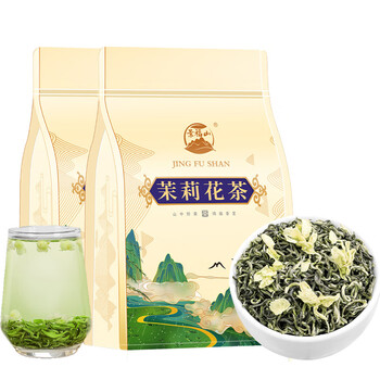 Jingfushan jasmine tea originating from hengxian county, guangxi, new seasonal tea with strong flavor jingfushan 2 bags total 500g super jasmine tea super jasmine tea