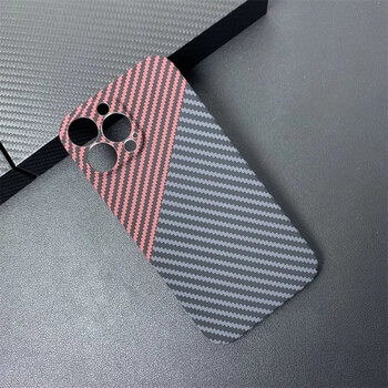 Suitable for new apple 15promax mobile phone case iphone14pro kevlar carbon fiber pattern 13promax all-inclusive embossed boys carbon fiber texture all-inclusive black and red iphone 14 pro max