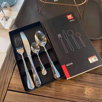 Zwilling (zwilling) german high-end steak cutting stainless steel knife, fork and spoon three or four-piece set western food tableware set for home use western food four-piece set two sets