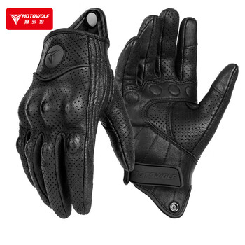 Motowolf motorcycle gloves riding gloves anti-fall genuine sheepskin summer breathable motorcycle off-road rider full finger men and women all seasons