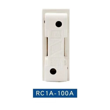 Fuse base porcelain plug ceramic white semi-enclosed plug-in fuse complete set 10a15a30a60a100a200a 100a top plug + base without fuse