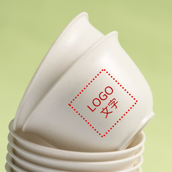 Necoiway natural disposable tea cup rice husk cup tea set kung fu cup high-end heat-resistant biodegradable storage rack customized logo (minimum order 5000)