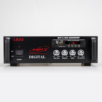 Ldzs 220v2.1 channel household high-power bluetooth amplifier subwoofer amplifier board fever diy modification below 300w bluetooth model + case assembly finished product