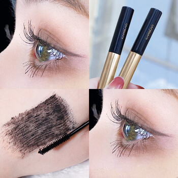 Carslan big eyes mascara waterproof slim and curly encrypted women's extremely fine double small brush heads long-lasting, non-smudged and easy to lengthen fine mascara (three-dimensional slim)