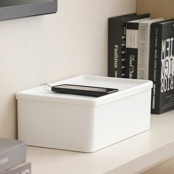 Power strip storage box power strip storage box power strip socket wire storage artifact cable management box power strip plug-in charger default size 1